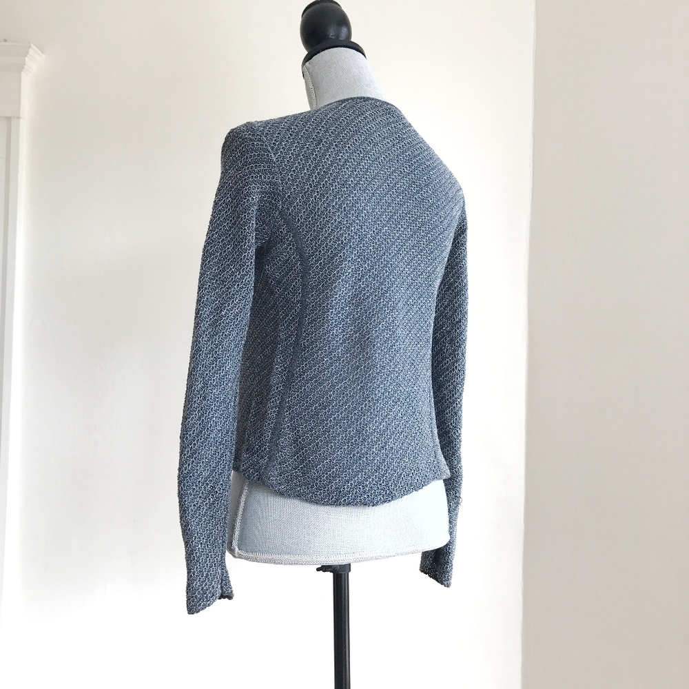 Eileen Fisher Stretch Crochet Knit Full Zip Jacket - Picture 2 of 8